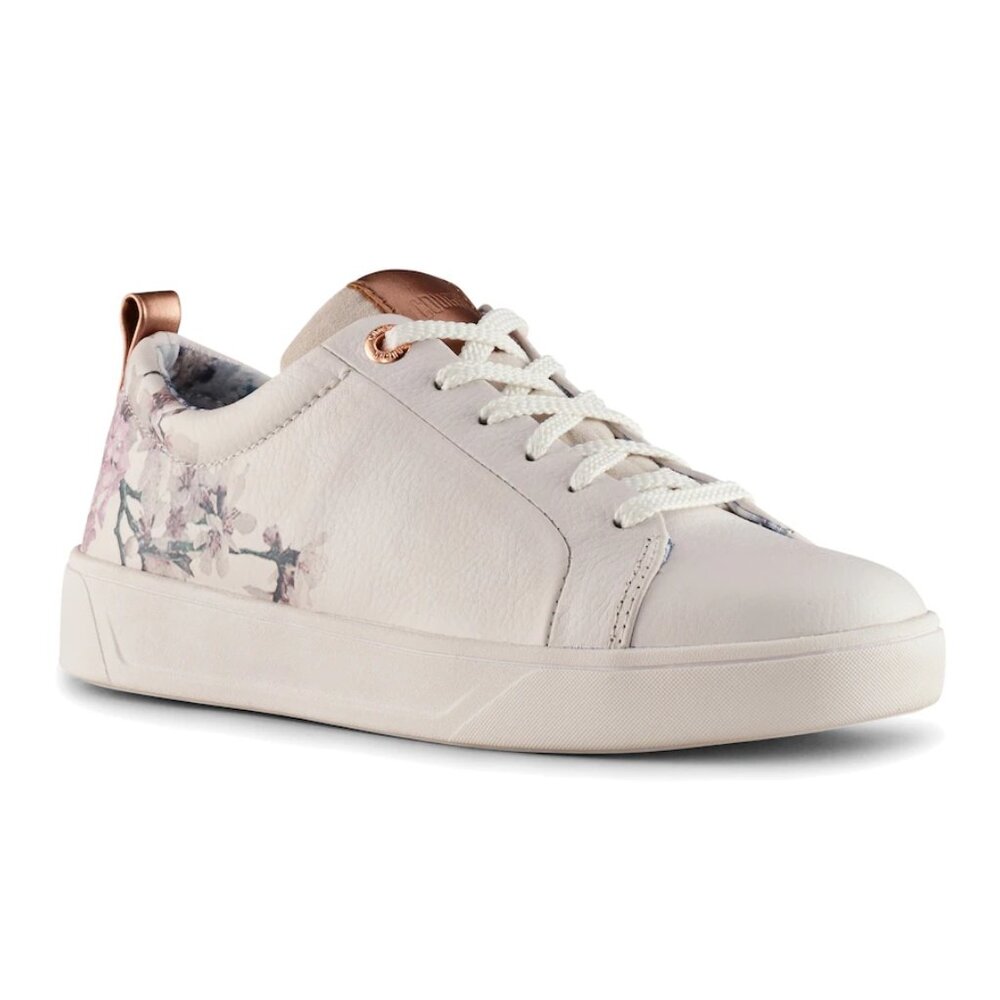 NEW COUGAR Women Bloom Waterproof White Blossom Napoli Leather Dress Sneakers